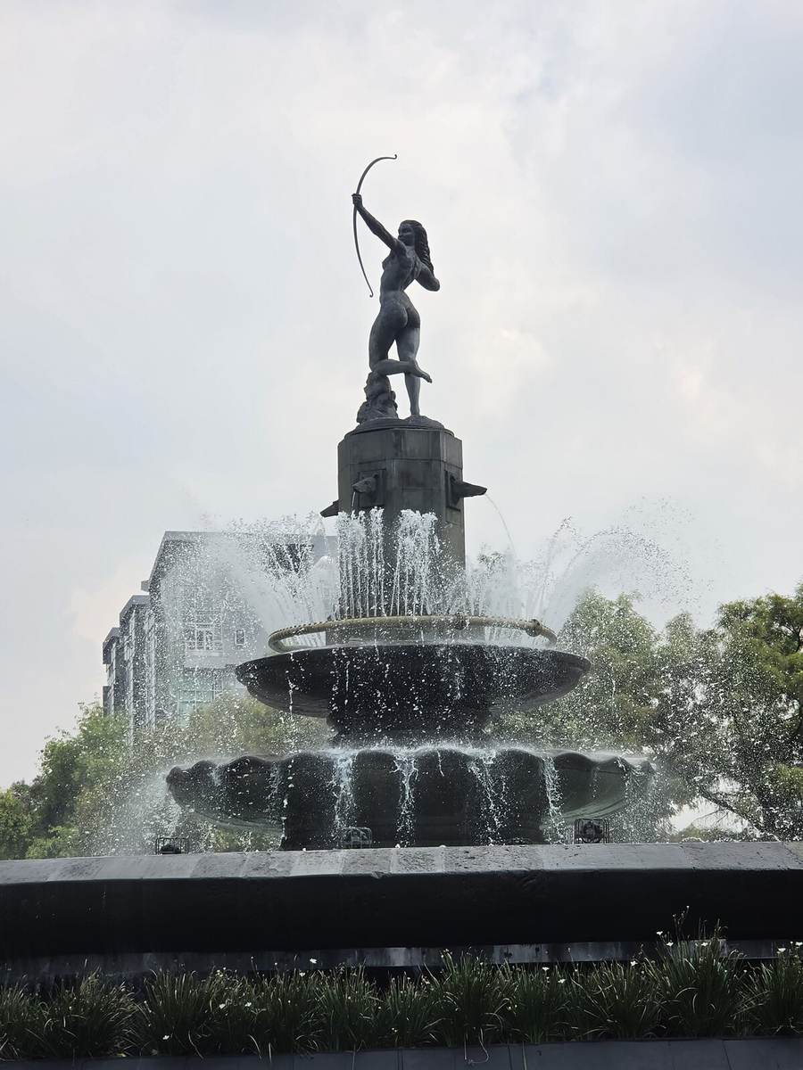 The Diana Cazadora fountain on Paseo de la Reforma in Mexico City